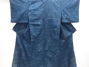 草葉模様織り出し単衣着物